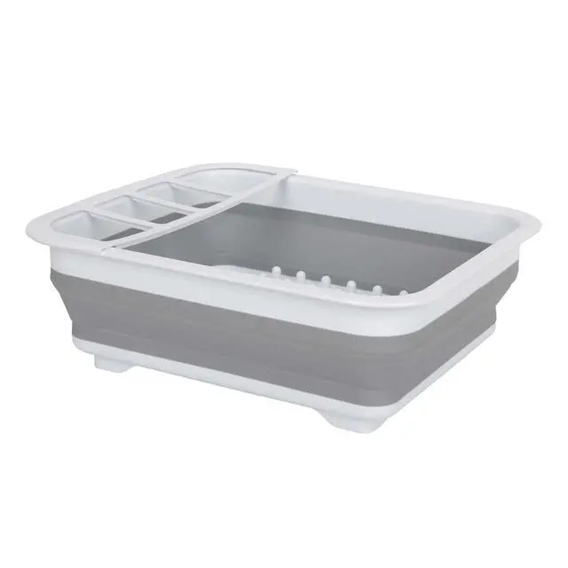 Alt view image 4 of 6 - Auto-Drive, RV Collapsible Dish Drainer with Built-in-Utensil Organizer, Thermoplastic rubber