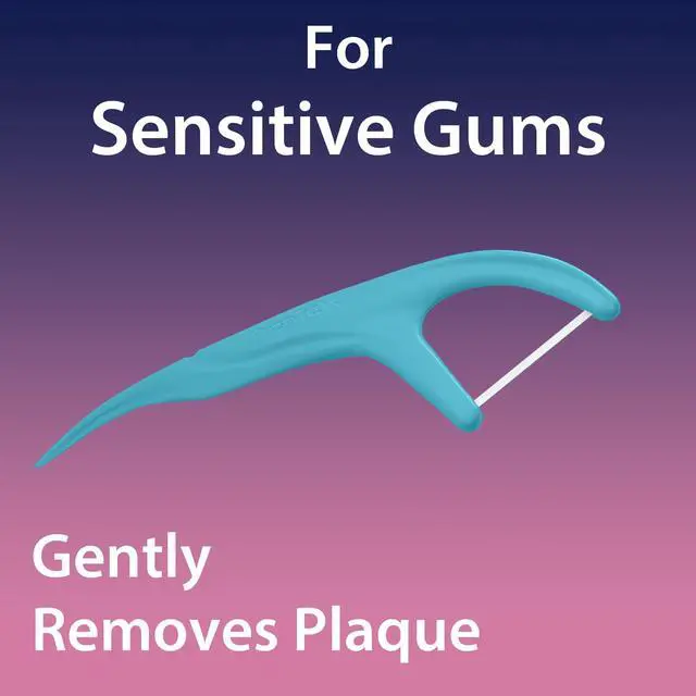Alt view image 2 of 6 - DenTek Comfort Clean Sensitive Gums Floss Picks, Soft & Sleek Ribbon Floss, 150 Count