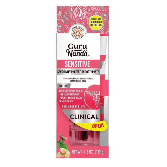 Alt view image 5 of 6 - GuruNanda Sensitive Toothpaste with Nano-Hydroxyapatite, Fluoride - Free, Enamel Support & Natural Teeth Whitening, 4.2 oz