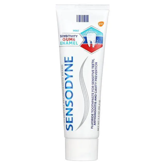 Alt view image 3 of 6 - Sensodyne Enamel Fluoride & Gum Sensitive Toothpaste, Mint Flavor, 3.4 oz