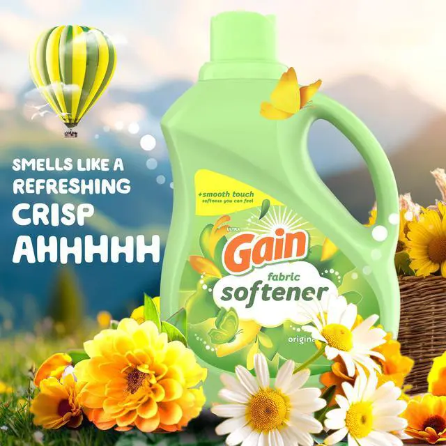 Alt view image 6 of 7 - Gain Laundry Liquid Fabric Softener and Conditioner, Original Scent, 44 fl oz, 60 Loads