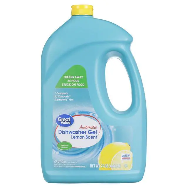 Alt view image 2 of 3 - (2 pack) Great Value Automatic Dishwasher Gel, Lemon Scent, 75 Ounce, 1 Count