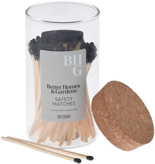 Main image of Better Homes & Gardens Premium Wooden Safety Matches, 100 Count
