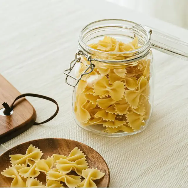 Alt view image 6 of 6 - Mainstays 38 oz Glass Food Storage Jar Canister with Locking Airtight Lid