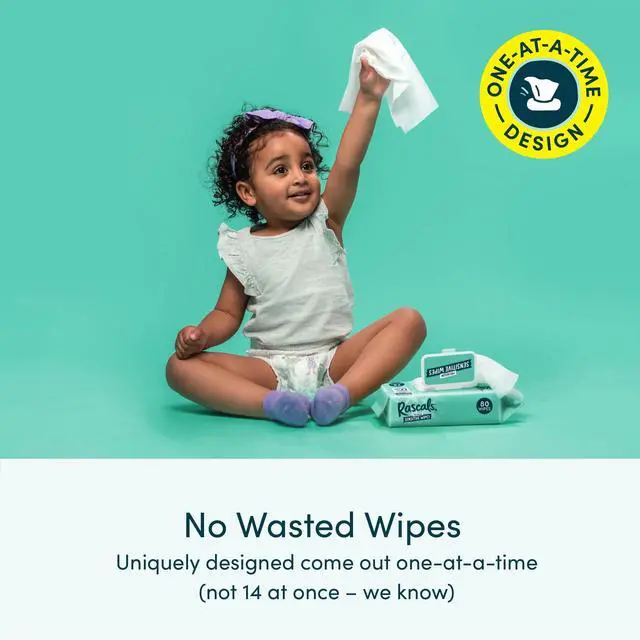Alt view image 3 of 6 - Rascals Premium Sensitive Alcohol Free Baby Wipes, 216 Count