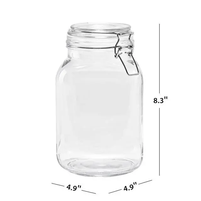 Alt view image 5 of 6 - Mainstays 67 oz Glass Airtight Food Storage Jar Canister with Locking Lid, Kitchen Pantry Storage Container for Dry Food, Coffee, Sugar and Pantry Organization