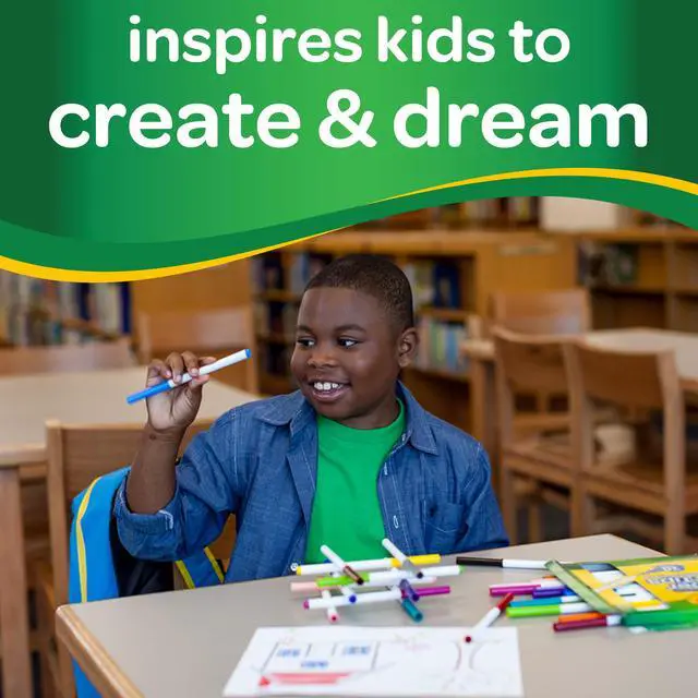 Alt view image 6 of 7 - Crayola Super Tips Washable Markers for Kids, 50 Ct, Back to School Supplies, Arts and Crafts, Classroom Must Haves, Coloring Gifts for Teachers and Kids, Ages 3+