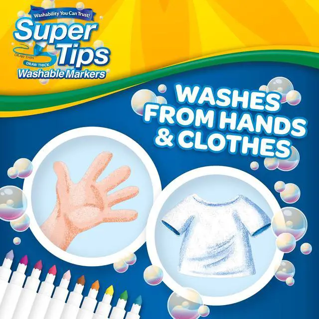 Alt view image 5 of 7 - Crayola Super Tips Washable Markers for Kids, 50 Ct, Back to School Supplies, Arts and Crafts, Classroom Must Haves, Coloring Gifts for Teachers and Kids, Ages 3+