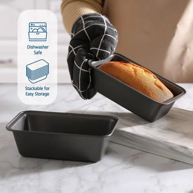 Alt view image 2 of 7 - Mainstays 2pk Nonstick Mini Loaf Pan, 5.7 in W x 3 in D x 2 in H