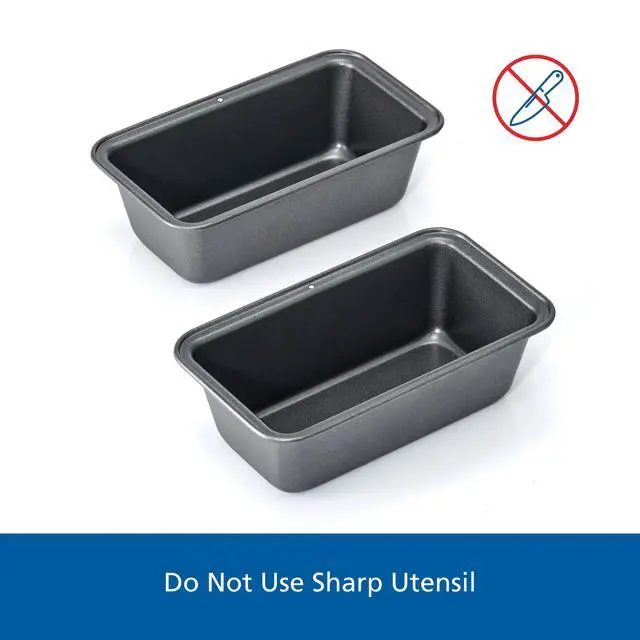 Alt view image 3 of 7 - Mainstays 2pk Nonstick Mini Loaf Pan, 5.7 in W x 3 in D x 2 in H