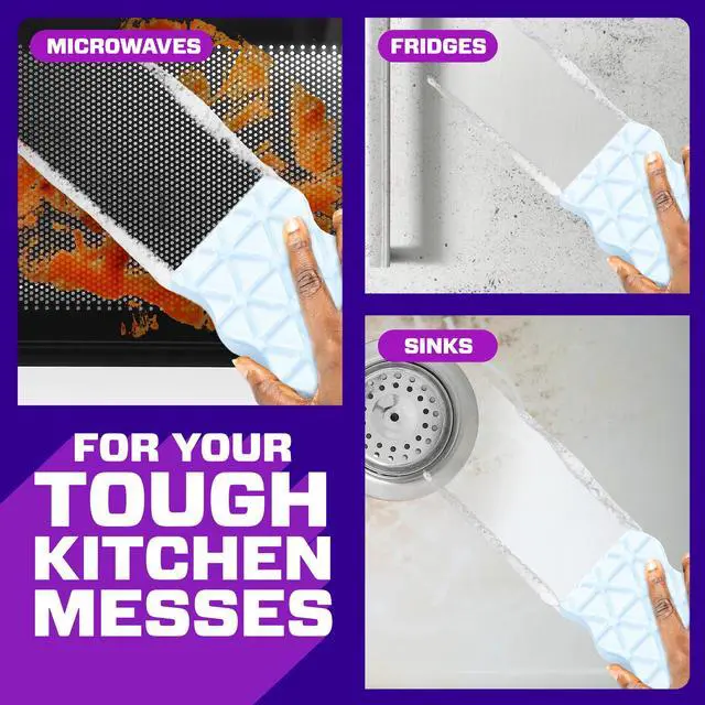 Alt view image 3 of 6 - Mr. Clean Magic Eraser Sponge, Kitchen Grease, Unstopables Fresh, 3 Count