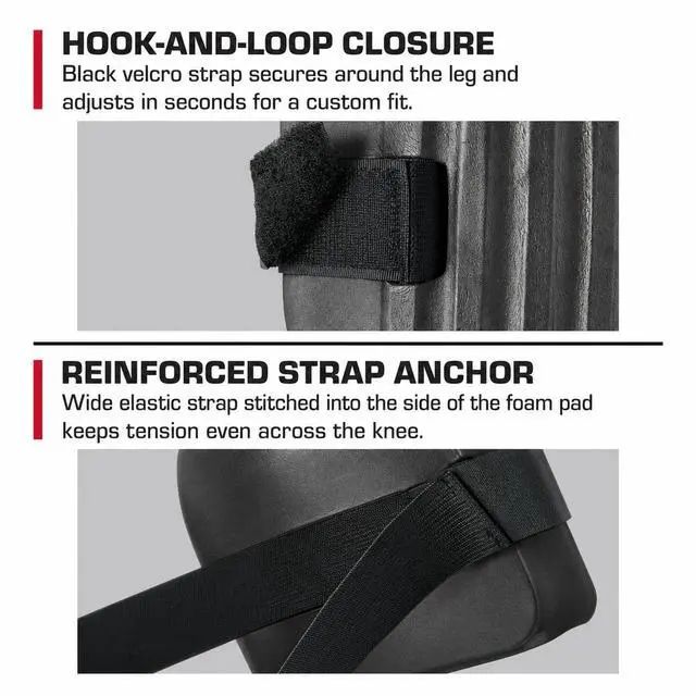 Alt view image 7 of 7 - Hyper Tough Lightweight Foam Knee Pads, 2 Pack