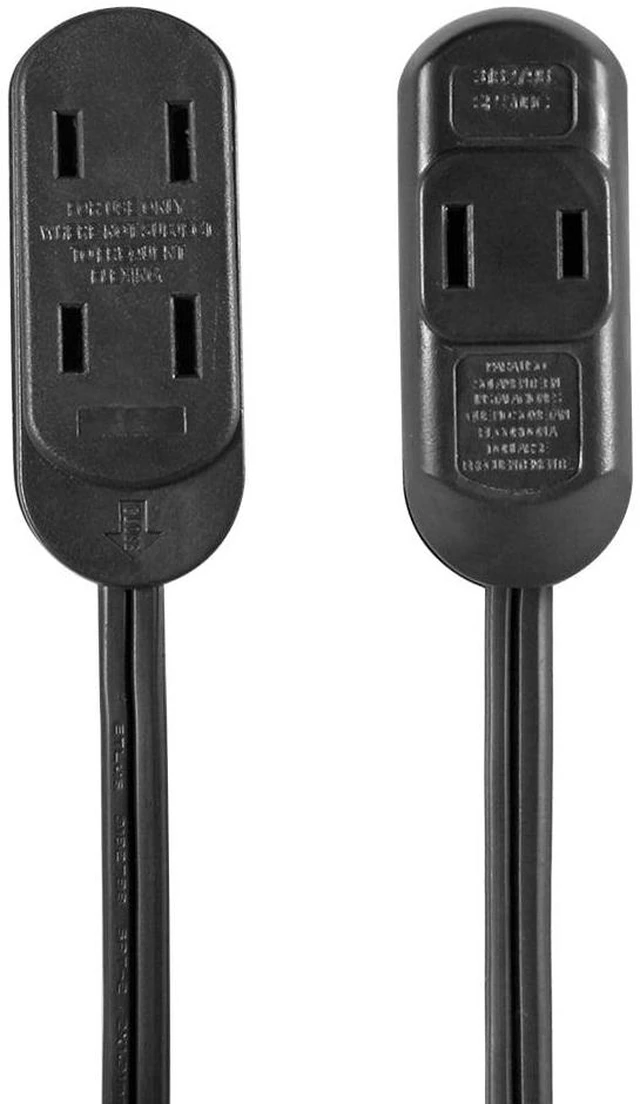 Alt view image 5 of 6 - Hyper Tough 12 Ft 16 AWG 2-Prong Black Indoor Extension Cord, 125V 13A