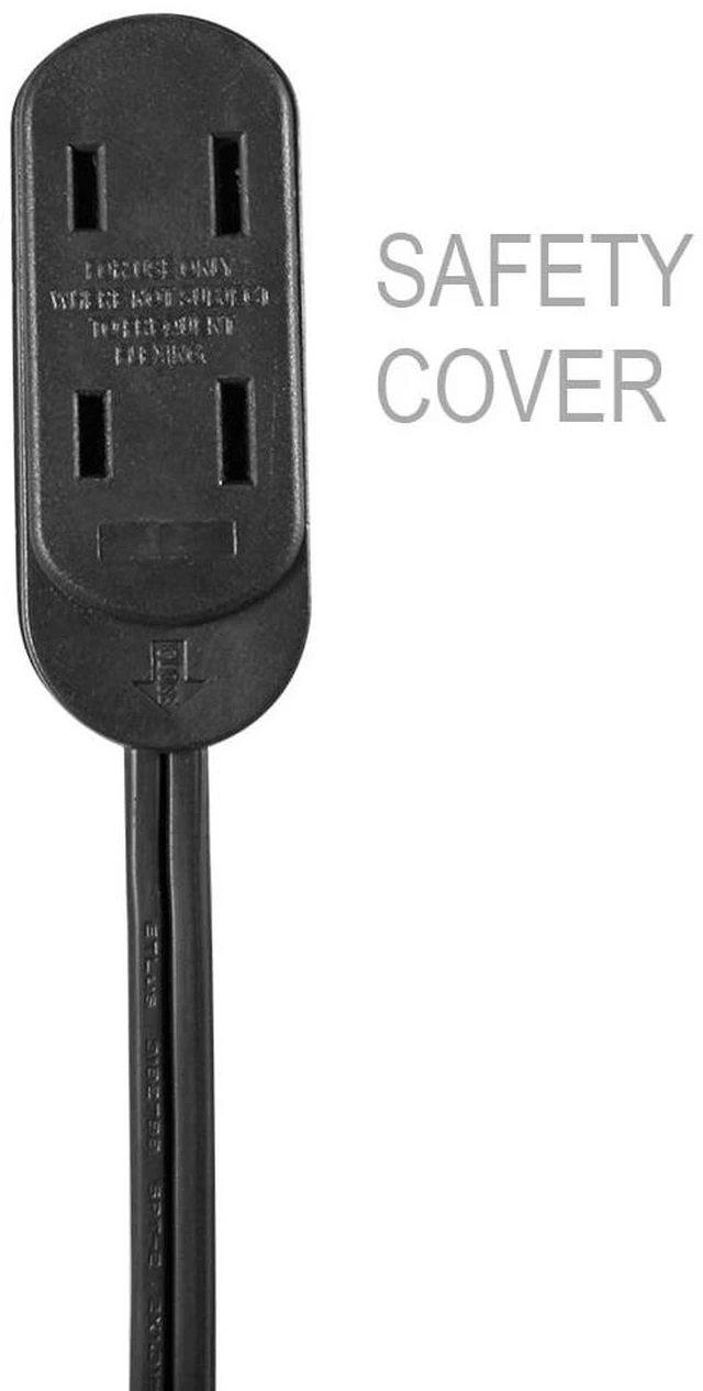 Alt view image 6 of 6 - Hyper Tough 12 Ft 16 AWG 2-Prong Black Indoor Extension Cord, 125V 13A