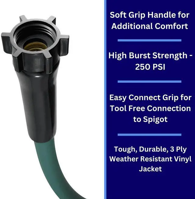 Alt view image 2 of 7 - Expert Gardener Light Duty Garden Hose, 5/8 in x 25 ft