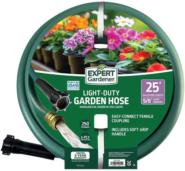 Main image of Expert Gardener Light Duty Garden Hose, 5/8 in x 25 ft