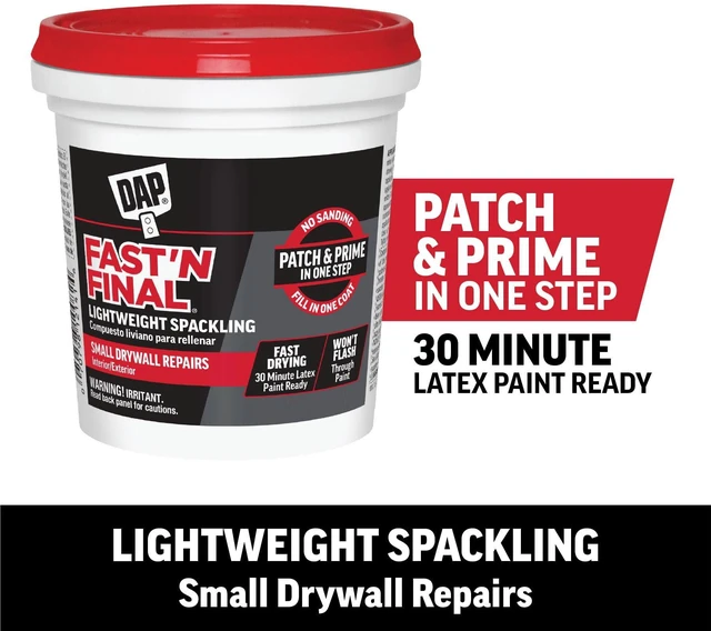 Main image of DAP Fast 'N Final 16 oz White Lightweight Spackling Putty
