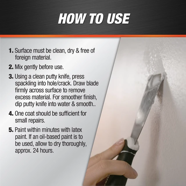 Alt view image 7 of 7 - DAP Fast 'N Final 16 oz White Lightweight Spackling Putty