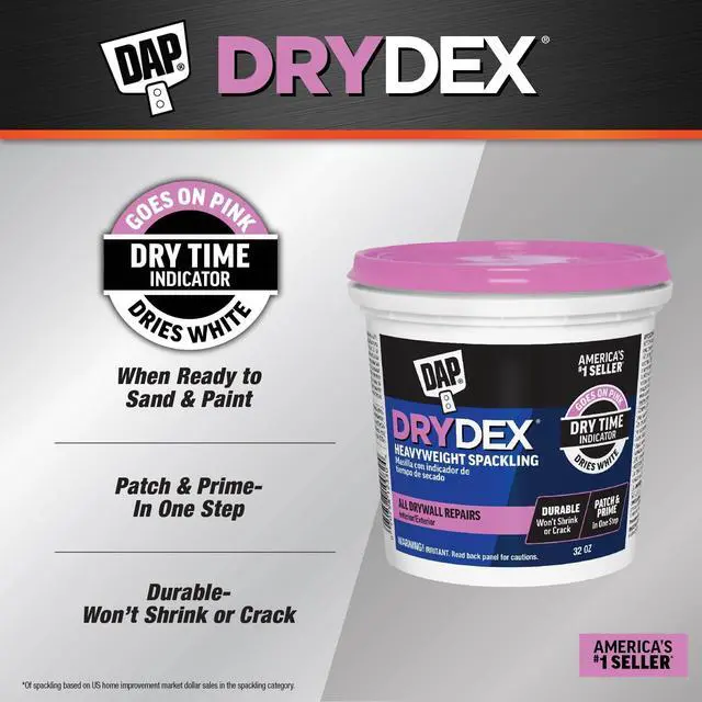 Alt view image 6 of 6 - DAP DryDex 32 oz Pink/White Dry Time Indicator Spackling