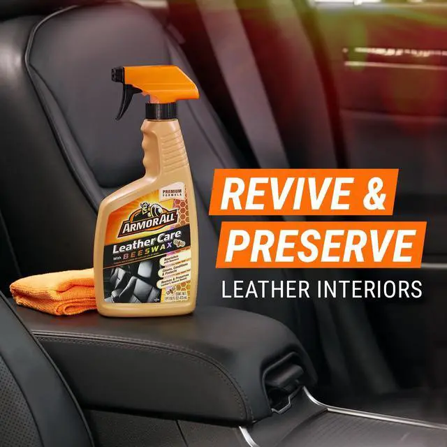 Alt view image 2 of 6 - Armor All Leather Care with Beeswax Automotive Spray, Car Cleaning and Protectant, 16 fl oz