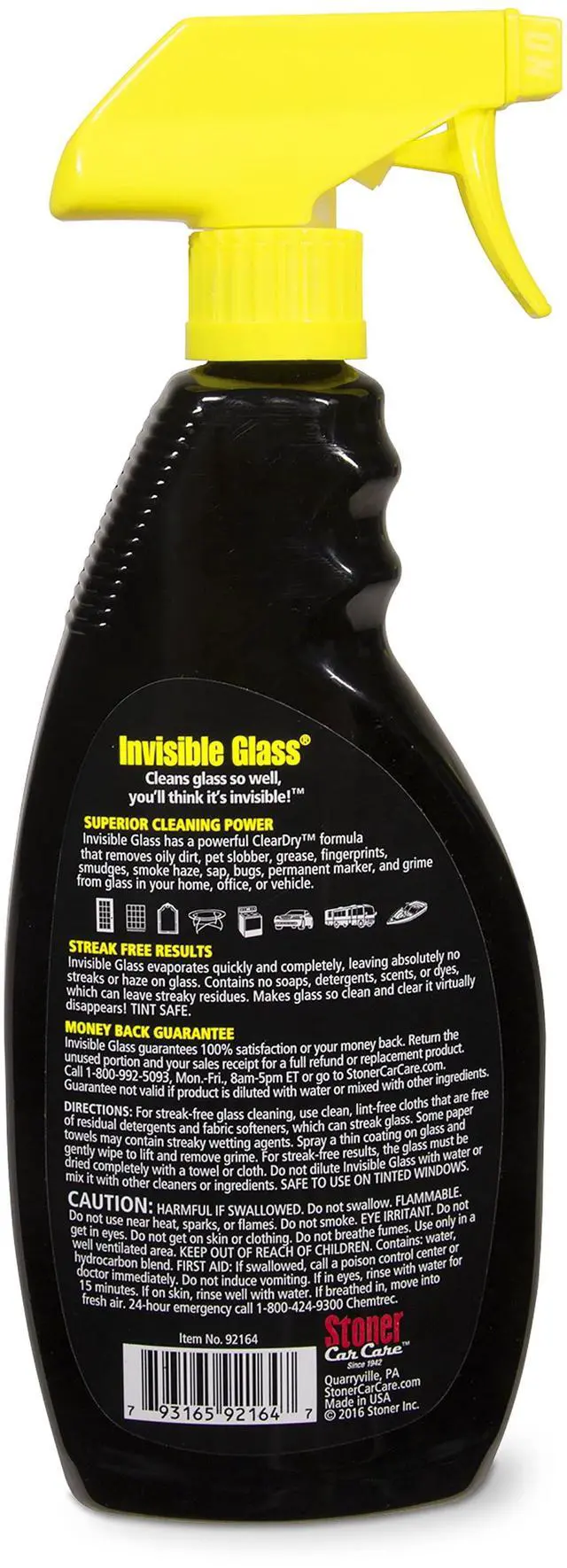 Alt view image 4 of 7 - (2 pack) Invisible Glass 92164 Premium Glass Cleaner Spray Automotive and Home Window Cleaner, Ammonia-Free, Tint-Safe 22 fl oz, Pack of 1