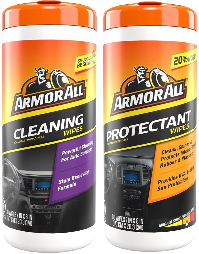Main image of Armor All Interior Car Cleaning and Protectant Wipes Kit, 30 Count 2-Piece Bundle