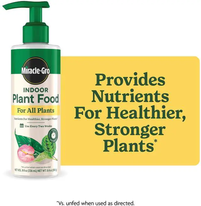 Main image of Miracle-Gro Indoor Plant Food for All Plants, Liquid Food, 8 fl. oz