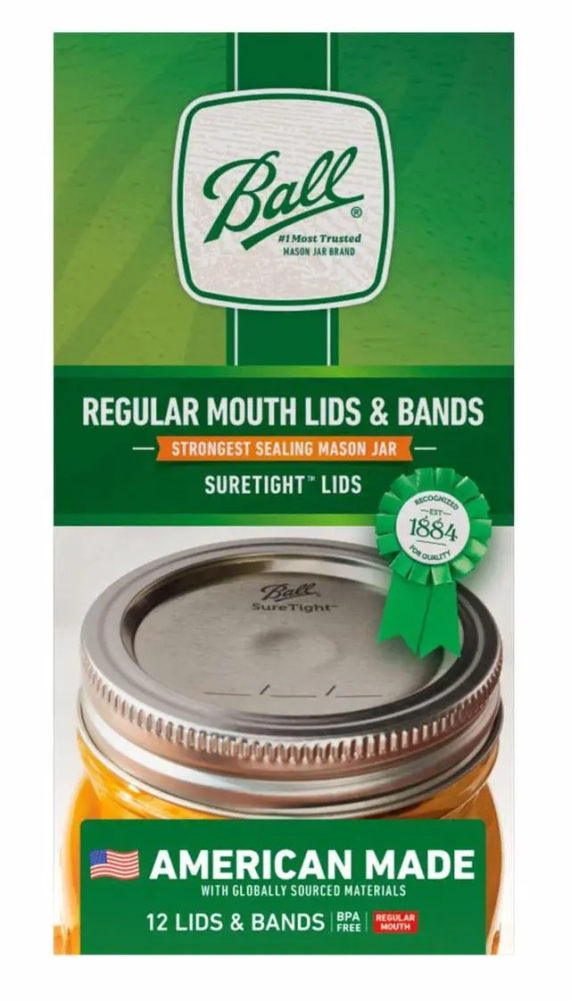 Main image of Ball Regular Mouth Jar Lids and Bands, 12 Count