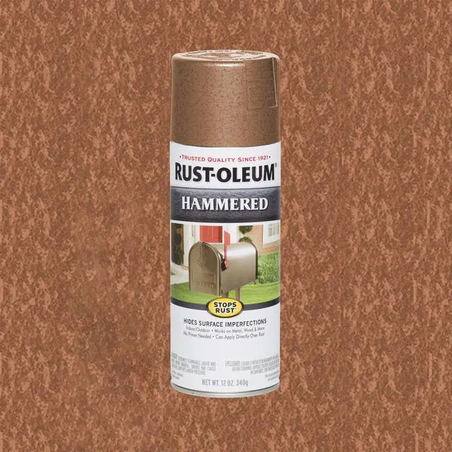 Main image of Copper, Rust-Oleum Stops Rust Hammered Spray Paint-210849, 12 oz