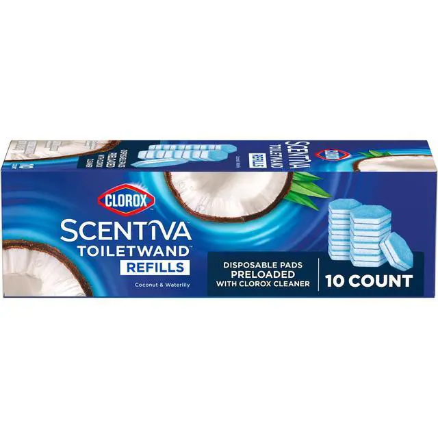 Alt view image 2 of 6 - Clorox Scentiva ToiletWand Refills, Coconut and Waterlily, 10 Count