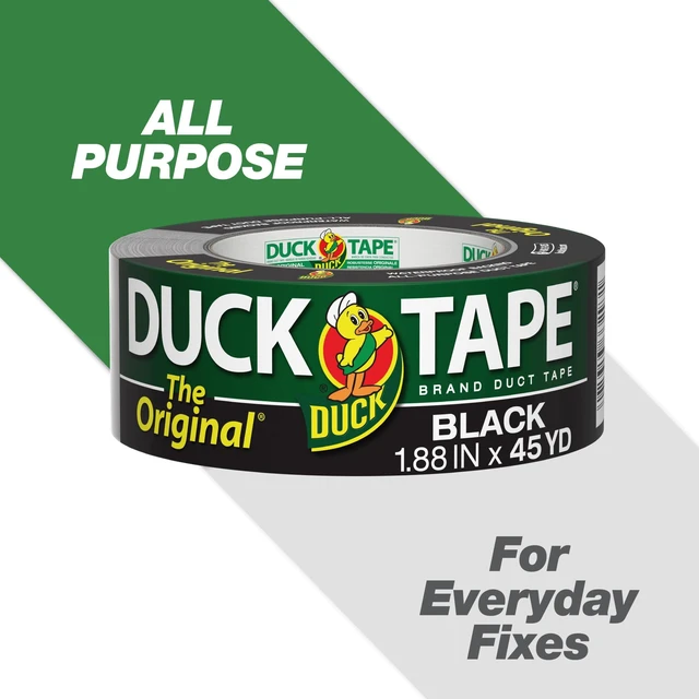Alt view image 2 of 6 - The Original Duck Tape Brand Duct Tape, 1.88 in. x 45 yd., Black