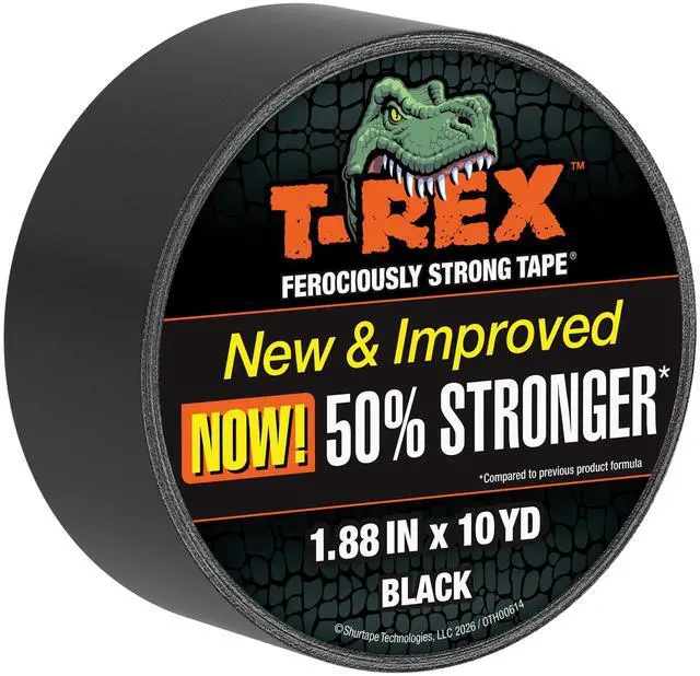 Main image of T-Rex Ferociously Strong Tape, 1.88 in. x 10 yd., Black