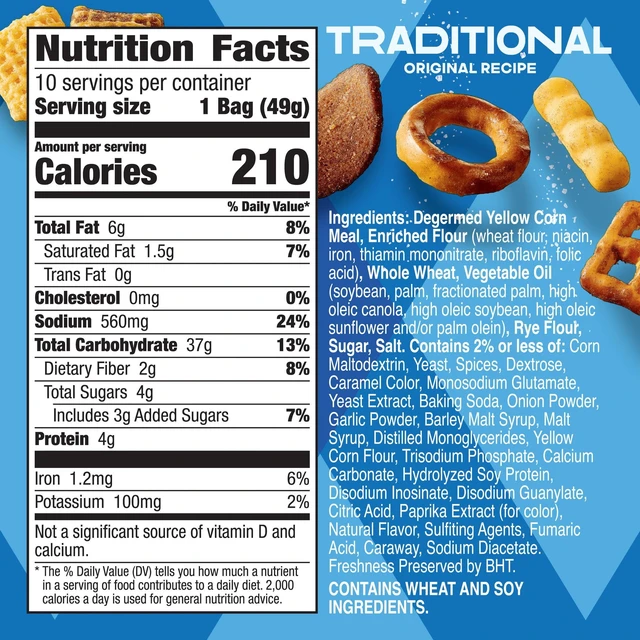 Alt view image 2 of 7 - Chex Mix Snack Mix, Traditional Original Recipe, Multipack, 10 Ct, 17.5 oz