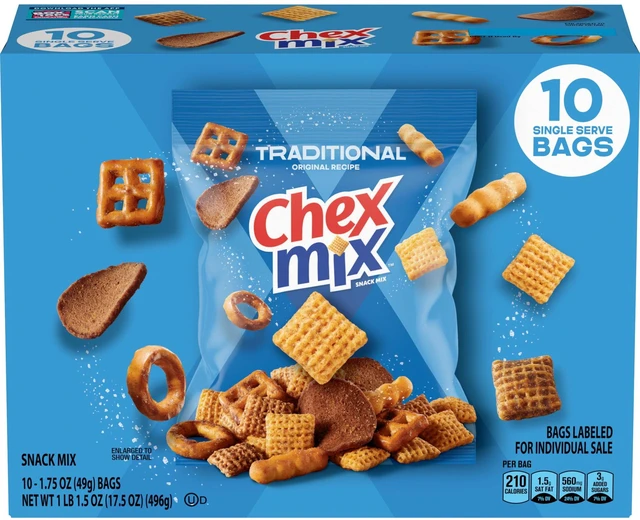 Alt view image 5 of 7 - Chex Mix Snack Mix, Traditional Original Recipe, Multipack, 10 Ct, 17.5 oz