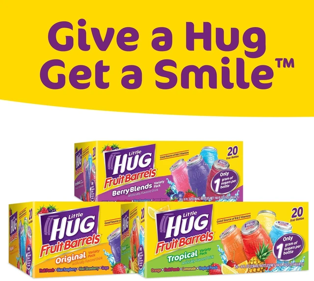 Alt view image 6 of 7 - Little HUG Fruit Barrels, Original, Shelf Stable Kids Drinks Variety pack, 20 count, 8 fl oz bottles