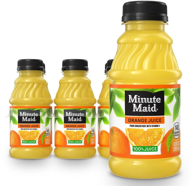 Main image of Minute Maid Orange Juice Bottles, 10 fl oz, 6 Pack