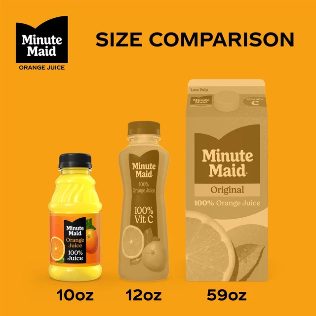 Alt view image 4 of 7 - Minute Maid Orange Juice Bottles, 10 fl oz, 6 Pack