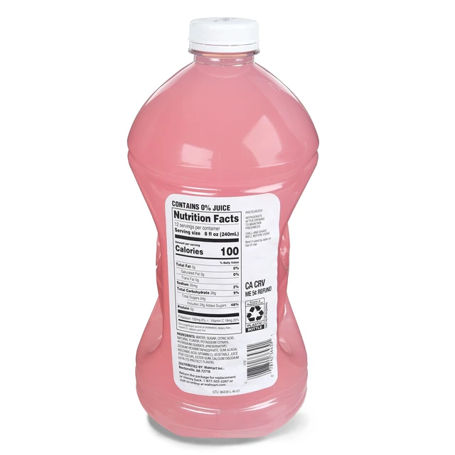 Alt view image 5 of 7 - (2 pack) Great Value Strawberry Lemonade, 96 fl oz