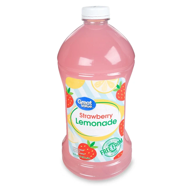 Alt view image 4 of 7 - (2 pack) Great Value Strawberry Lemonade, 96 fl oz