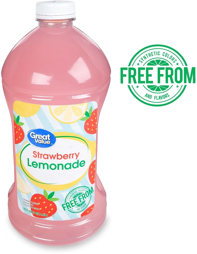 Alt view image 3 of 7 - (2 pack) Great Value Strawberry Lemonade, 96 fl oz