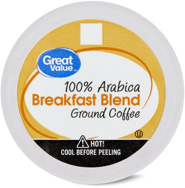 Alt view image 5 of 6 - Great Value 100% Arabica Breakfast Blend Medium Roast Ground Coffee Pods, 12 Count