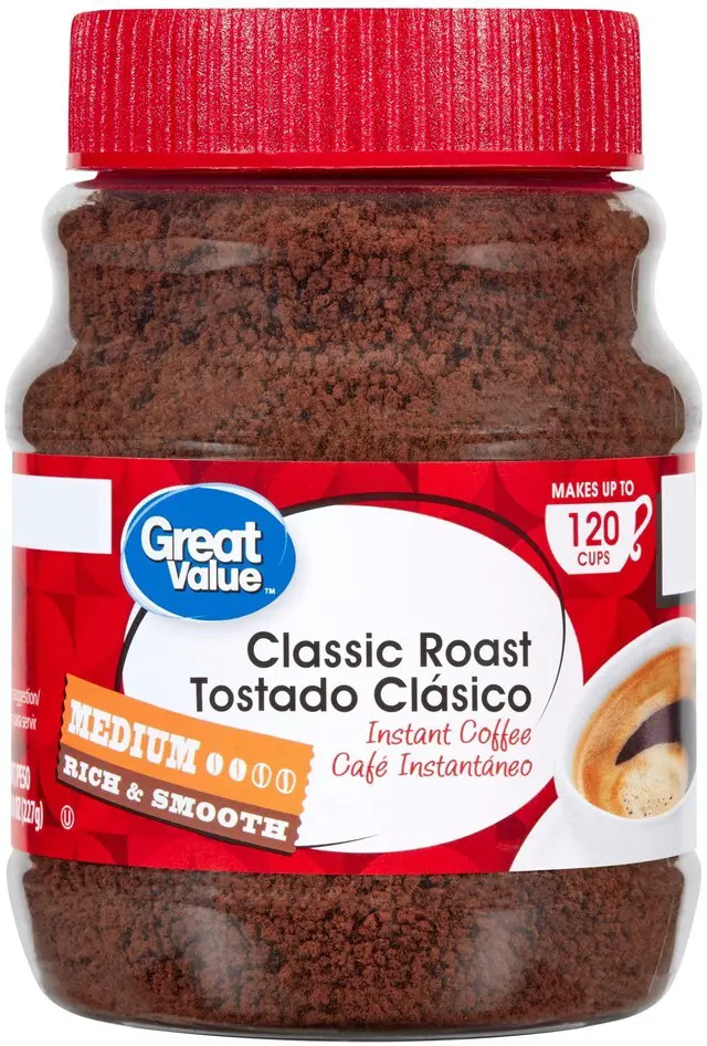 Main image of Great Value Classic Medium Roast Instant Coffee, 8 oz