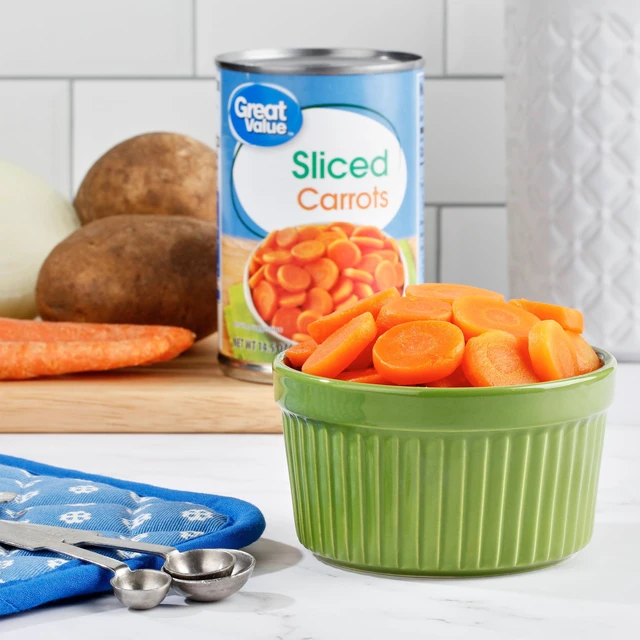 Alt view image 5 of 7 - (6 pack) Great Value Sliced Carrots, 14.5 oz Can
