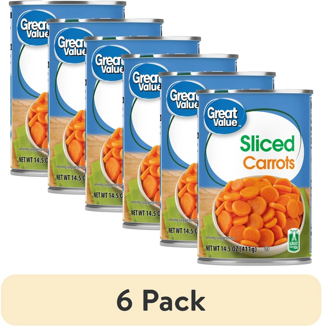 Main image of (6 pack) Great Value Sliced Carrots, 14.5 oz Can
