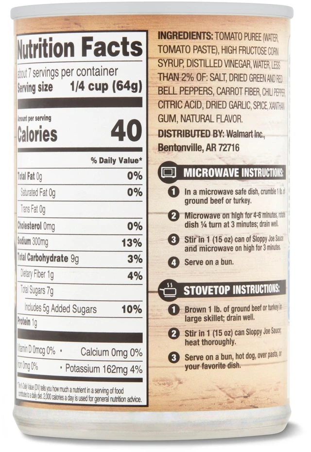 Alt view image 6 of 7 - (6 pack) Great Value Sloppy Joe Sauce, 15 oz