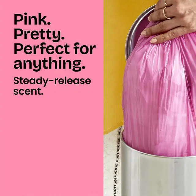 Alt view image 7 of 7 - Glad Small Trash Bags 4 Gallon, Febreze Cherry Blossom Garbage Bags, Odor Resistant with Drawstring, 34 Count