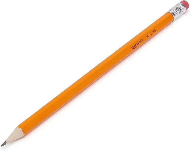 Alt view image 4 of 4 - Amazon Basics Wood-Cased #2 HB School Pencils with Erasers for Writing and Drawing, Pre-sharpened, Soft Strong Lead, Orange, 30 Count