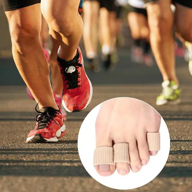 Alt view image 6 of 7 - Blulu 16 Pcs Toe Cushion Tube Sleeves Soft Gel Corn Pad Protectors, Brown
