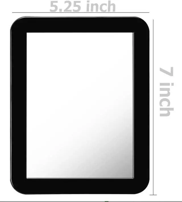 Alt view image 3 of 7 - Magnetic Locker Mirror,Small Mirror for Locker - 5" x 7" Iocker Mirror Magnetic - Magnet Mirror for School Locker, Bathroom, Workshop Toolbox, Office Cabinet,Mirror Locker Accessories,Black