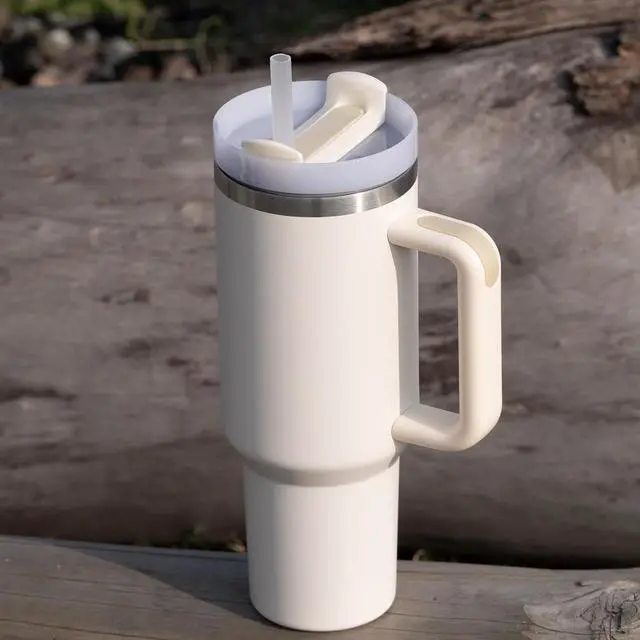 Alt view image 5 of 5 - 6 replacement straws for 40 oz/30 oz water cups, with cleaning brush included.